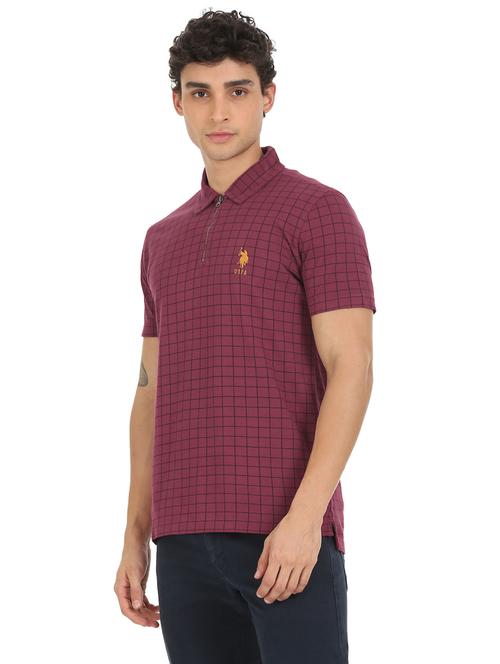 red checked polo t-shirt - 18338166 - Very Small Image - 1