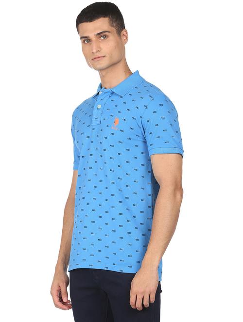 ai aqua printed polo t-shirt - 18338178 - Very Small Image - 1