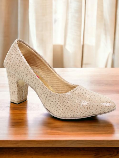 nude synthetic slip on pumps - 18338562 - Very Small Image - 1