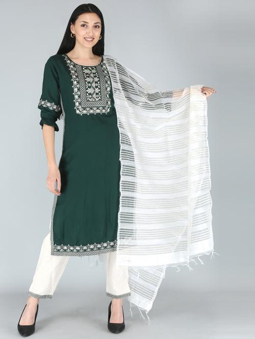 Embroidered Suit Set - 18339157 - Very Small Image - 1