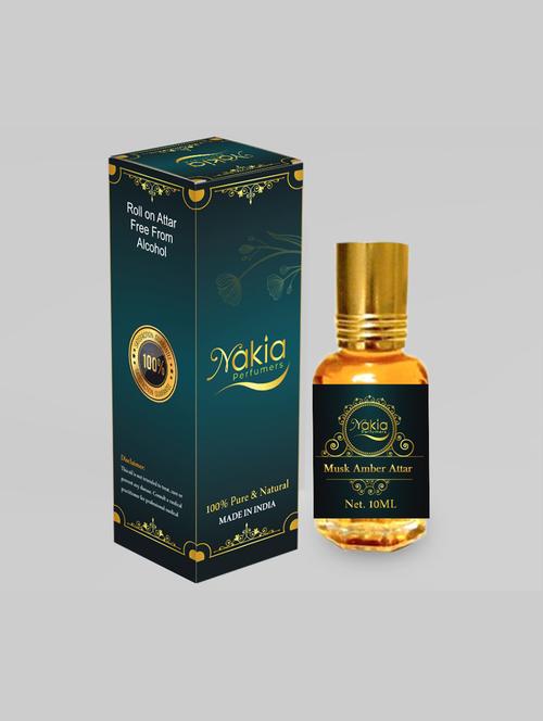 nakia perfumers musk amber attar 10ml alcohol-free perfume for men & women - 18340018 - Very Small Image - 1