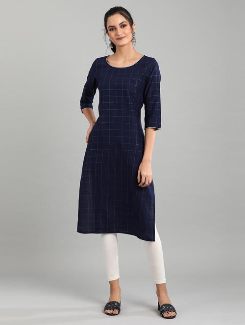 women's straight kurta - 18340095 - Very Small Image - 1