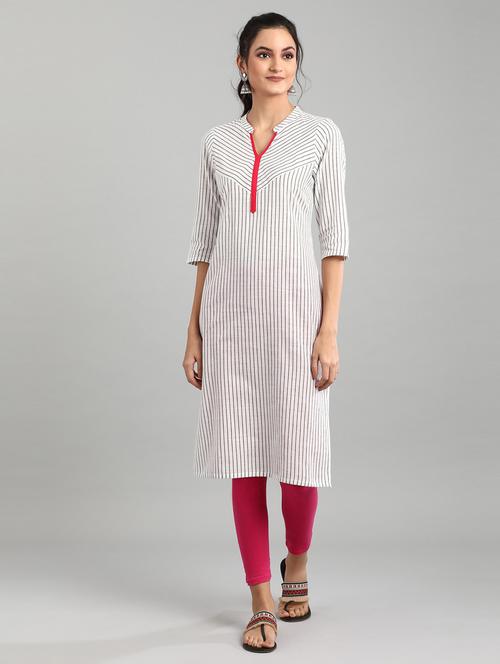 women's straight kurta - 18340119 - Very Small Image - 1