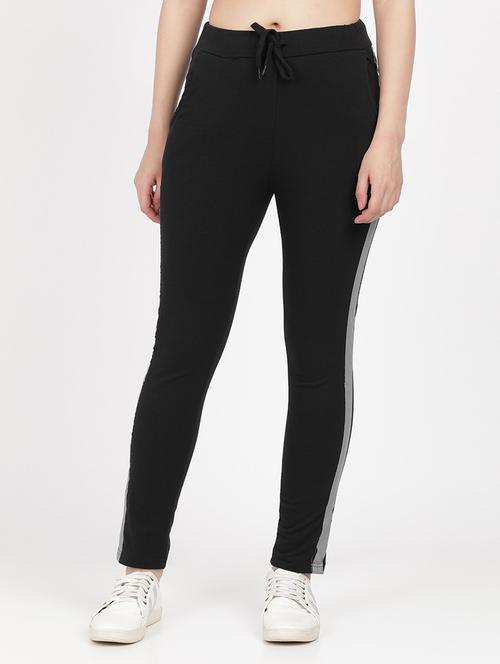 black solid track pant - 18340251 - Very Small Image - 1
