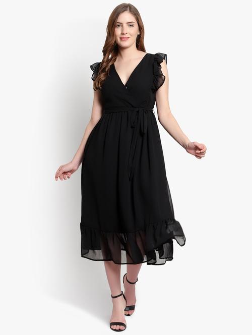 women's  solid dress - 18340952 - Very Small Image - 1