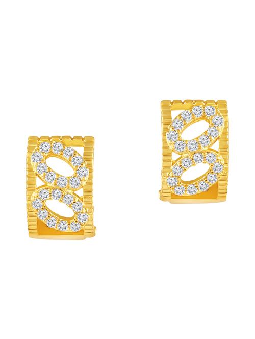 women gold pleated hoops earrings - 18341216 - Very Small Image - 1
