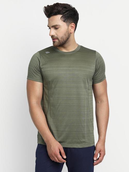 olive-green solid t-shirt - 18342291 - Very Small Image - 1