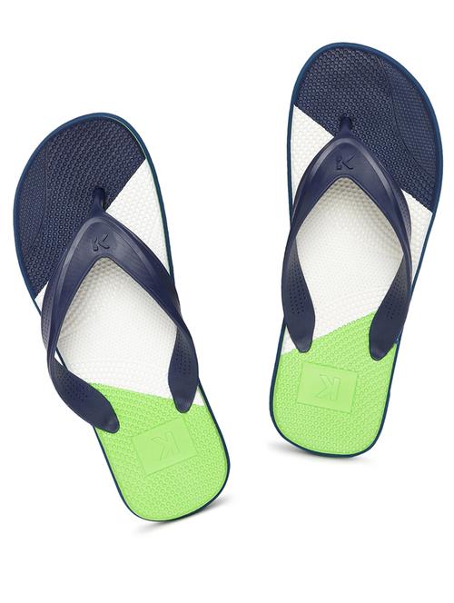 navy rubber slip on flip flops - 18342744 - Very Small Image - 1