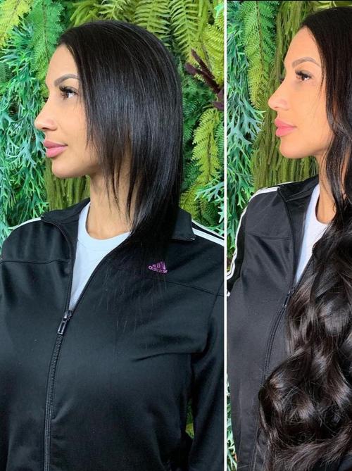 hair extensions black color corly  - 18343493 - Very Small Image - 1