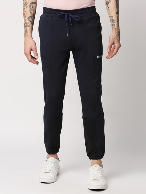 navy blue solid jogger - 18344774 - Very Small Image - 1