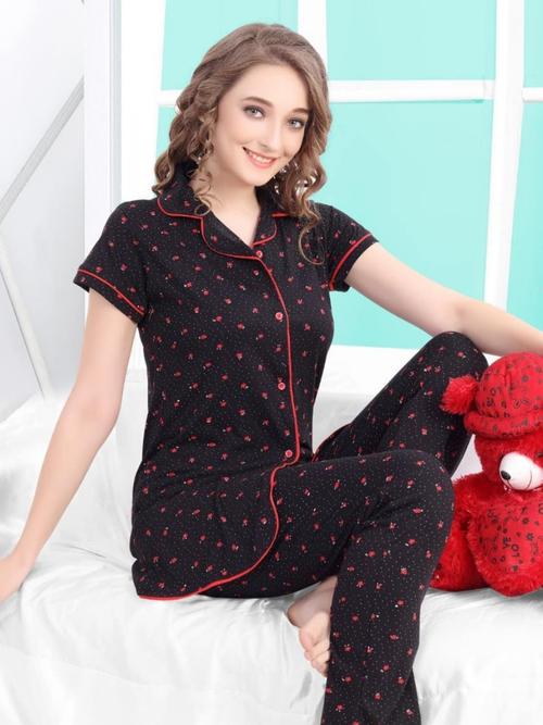 night dress suit black color  - 18345096 - Very Small Image - 1