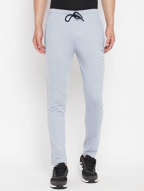 blue solid full length track pant - 18345799 - Very Small Image - 1