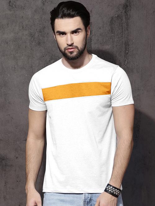 white chest-printed t-shirt - 18345963 - Very Small Image - 1