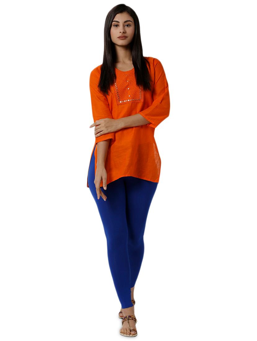 dark blue solid legging - 18346425 - Standard Image - 3