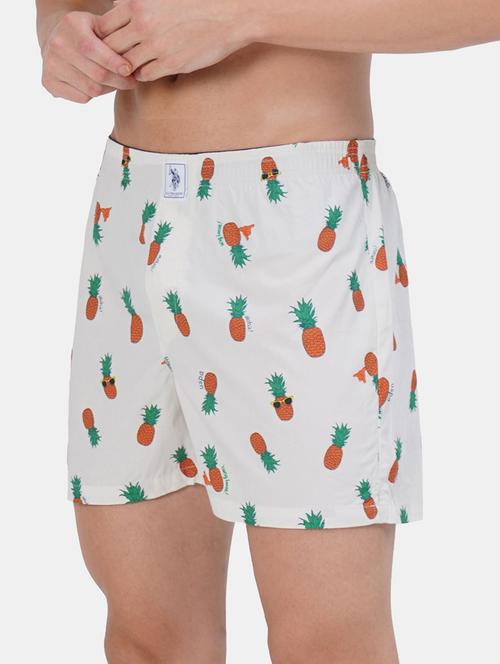 white printed boxer - 18347325 - Very Small Image - 1
