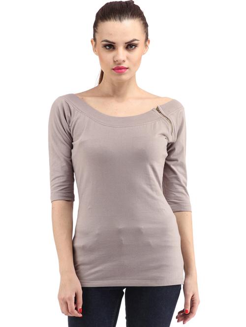 three quarter sleeved solid regular top - 18347446 - Very Small Image - 1