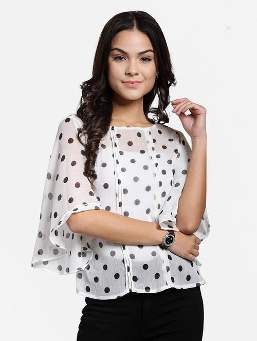 bell sleeved polka dot top  - 18347538 - Very Small Image - 1