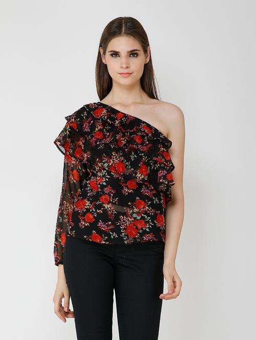 single sleeved floral top  - 18347575 - Very Small Image - 1