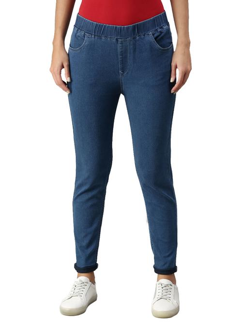 blue solid jegging - 18351170 - Very Small Image - 1