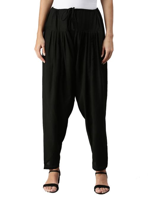 black solid patiyala salwar - 18351389 - Very Small Image - 1