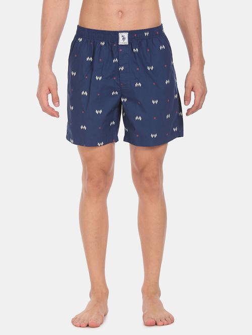 navy-blue printed boxers brief - 18351929 - Very Small Image - 1