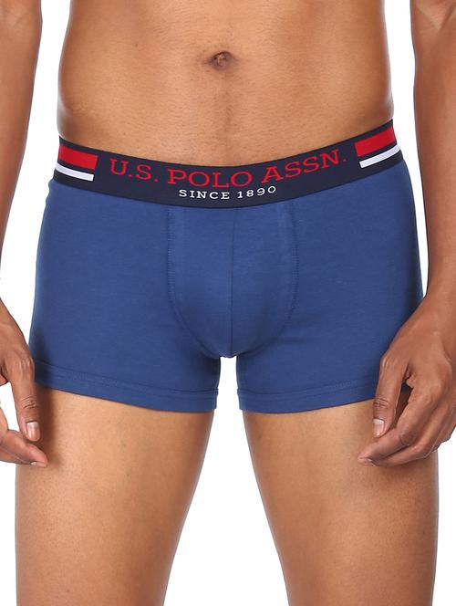 blue solid trunks brief - 18352001 - Very Small Image - 1