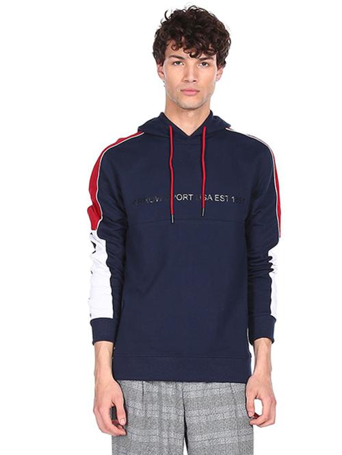 blue side taped sweatshirt - 18352212 - Very Small Image - 1