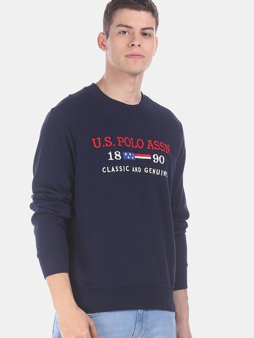 blue chest print sweatshirt - 18352288 - Very Small Image - 1