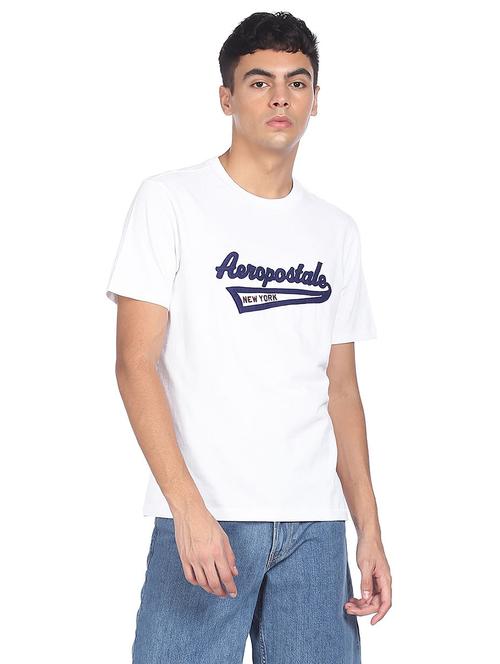 white chest print t-shirt - 18352382 - Very Small Image - 1