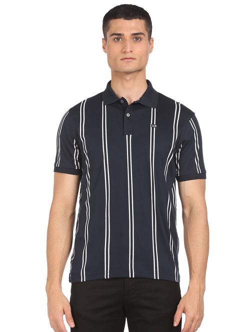blue striped polo t-shirt - 18352390 - Very Small Image - 1
