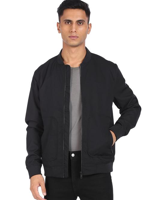 black solid bomber jacket - 18352583 - Very Small Image - 1