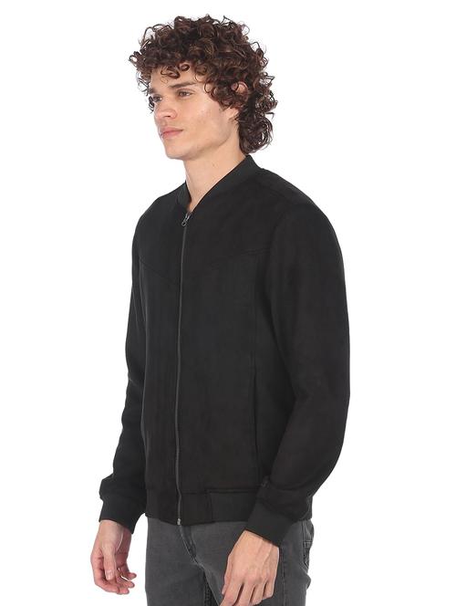 black solid bomber jacket - 18352603 - Very Small Image - 1