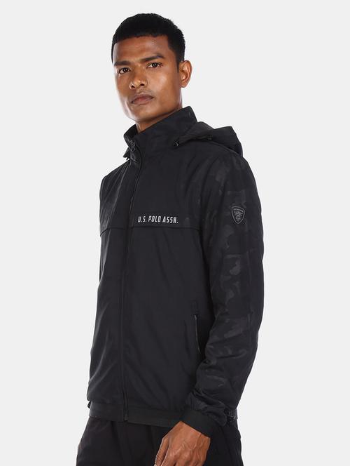 black solid casual jacket - 18352688 - Very Small Image - 1