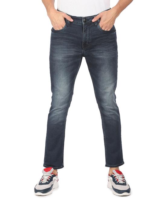 blue solid washed jean - 18352868 - Very Small Image - 1