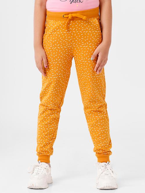 yellow printed jogger trouser - 18355309 - Very Small Image - 1