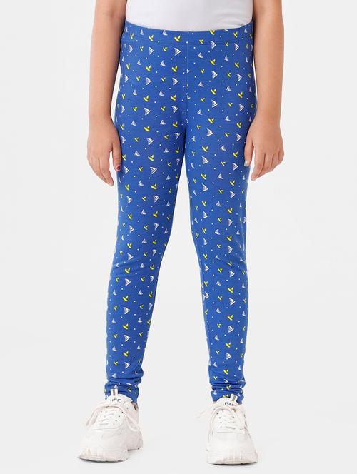 blue printed legging - 18355319 - Very Small Image - 1