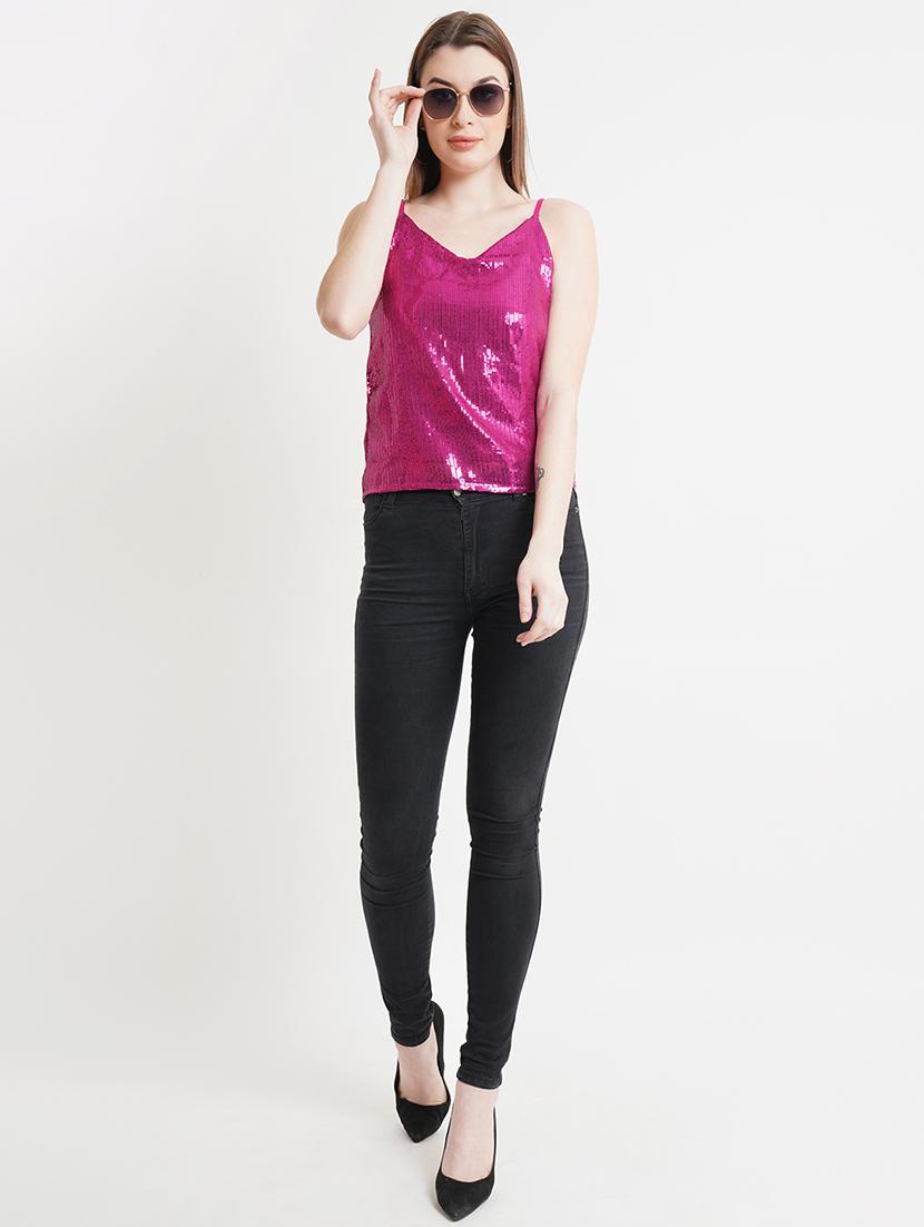 women's camisole v neck top - 18355846 - Standard Image - 3
