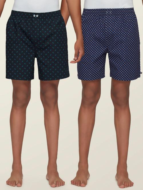 set of 2 printed cotton boxer - 18356160 - Very Small Image - 1
