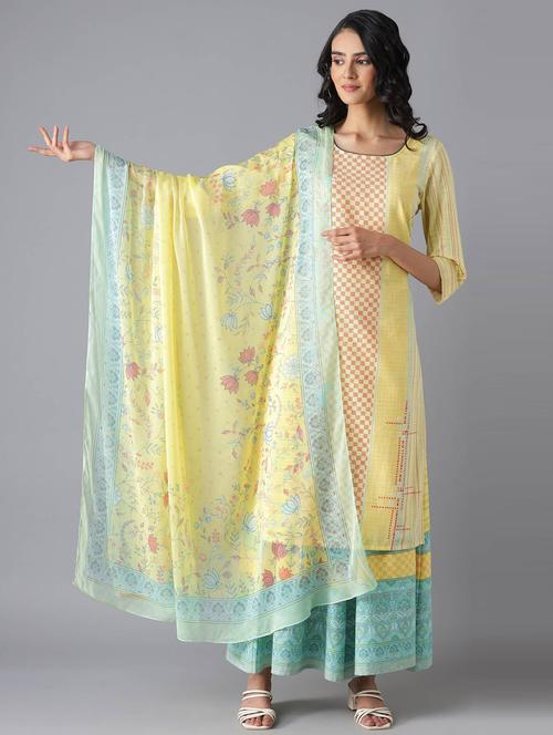 floral printed dupatta - 18356426 - Very Small Image - 1
