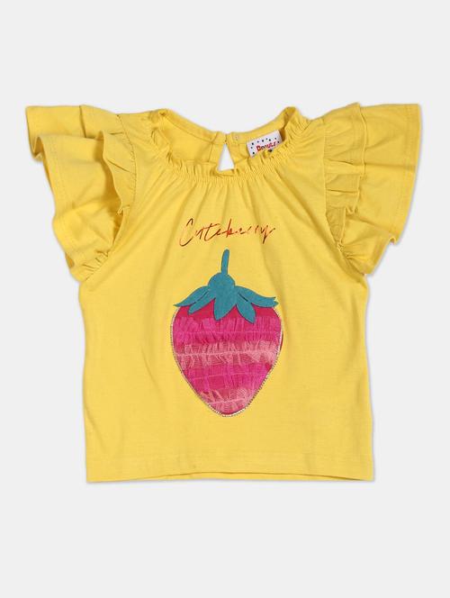 yellow printed top - 18357931 - Very Small Image - 1