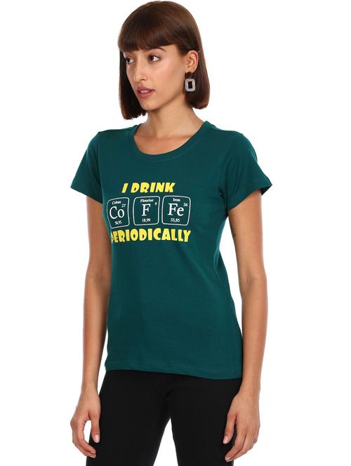 round neck typography  tee - 18358153 - Very Small Image - 1