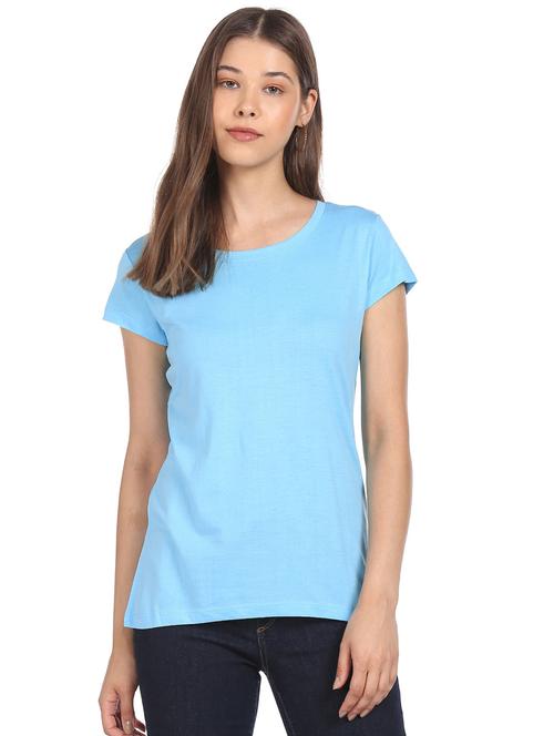 round neck solid  tee - 18358162 - Very Small Image - 1