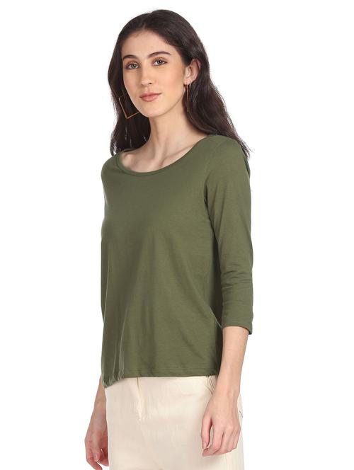 round neck solid  tee - 18358325 - Very Small Image - 1