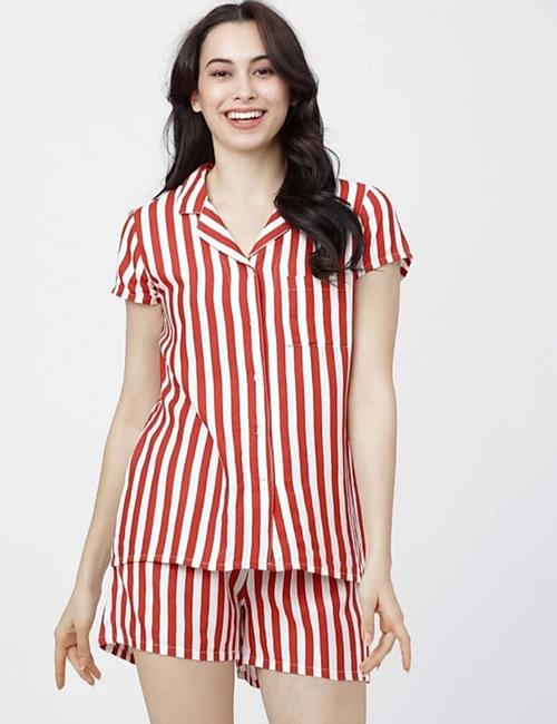 night dress suit red color  - 18358921 - Very Small Image - 1