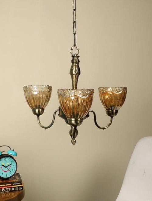 wonderful antique brass aluminium chandeliers - bulb not included - 18359661 - Very Small Image - 1