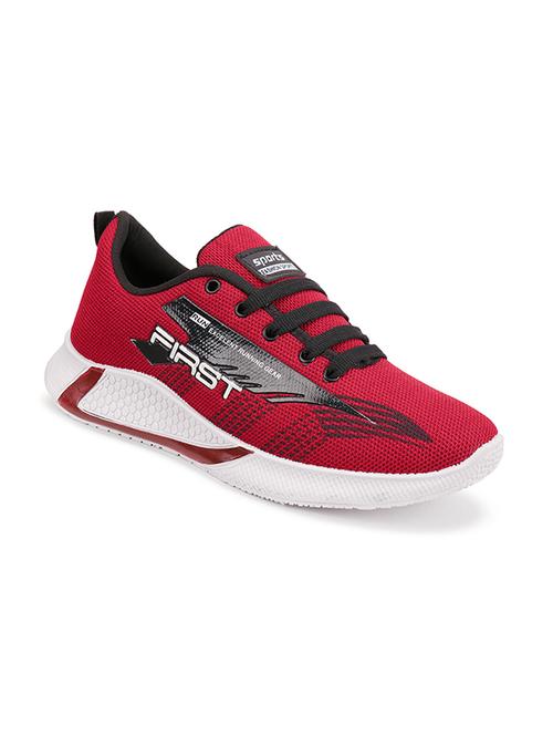 red lace up sport shoes  - 18360710 - Very Small Image - 1