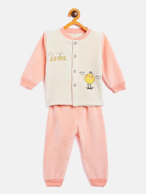 orange printed twin sets onesies and romper - 18361967 - Very Small Image - 1