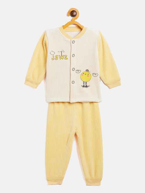 yellow printed twin sets onesies and romper - 18361968 - Very Small Image - 1