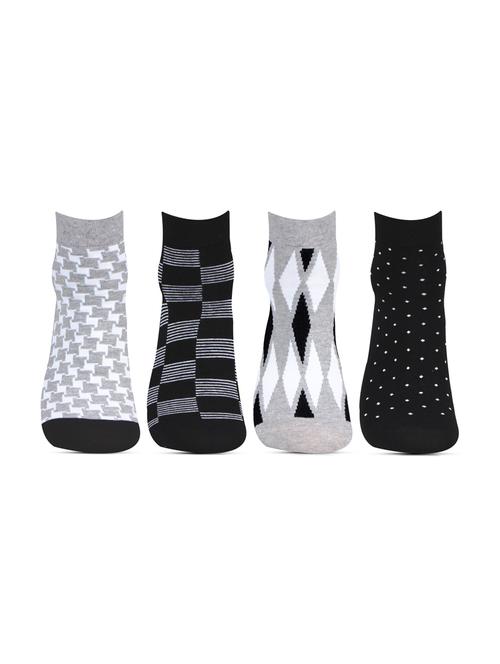 pack of 4 printed ankle length socks - 18363509 - Very Small Image - 1