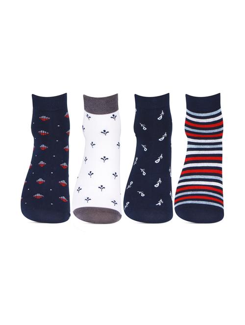 pack of 4 printed ankle length socks - 18363511 - Very Small Image - 1